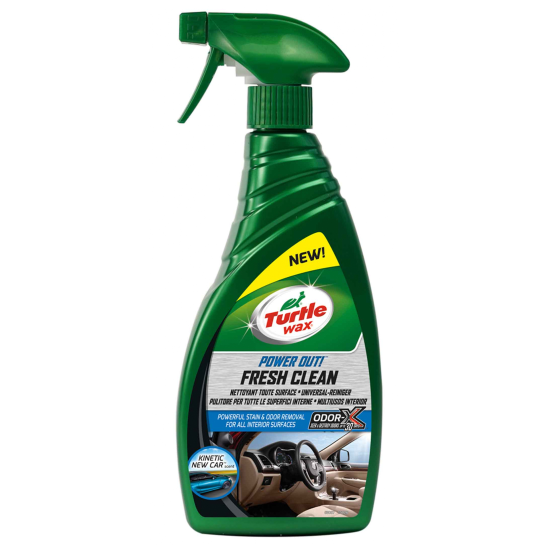 TURTLE WAX Power Out Fresh Clean Innenreiniger mit Geruchsentferner 500 ml