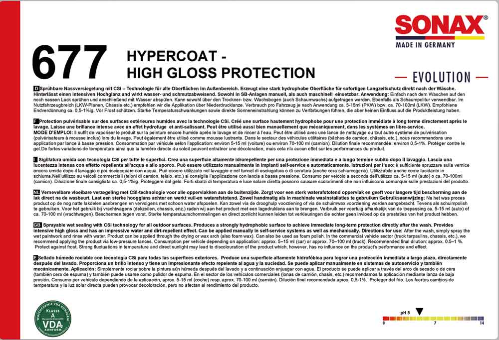 SONAX Hypercoat - High Gloss Protection -EVOLUTION 10L  06776000