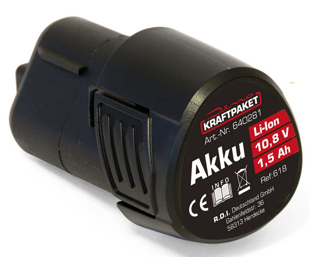 Dino KRAFTPAKET Ersatz-Akku 10.8V-1.5Ah Li-Ion für Akku-Poliermaschine Multiplex (640256)