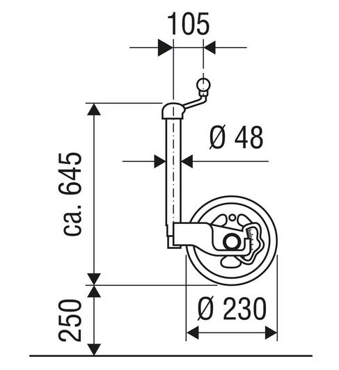 Alko Stützrad 48mm mit Stützlastwaage 1221695