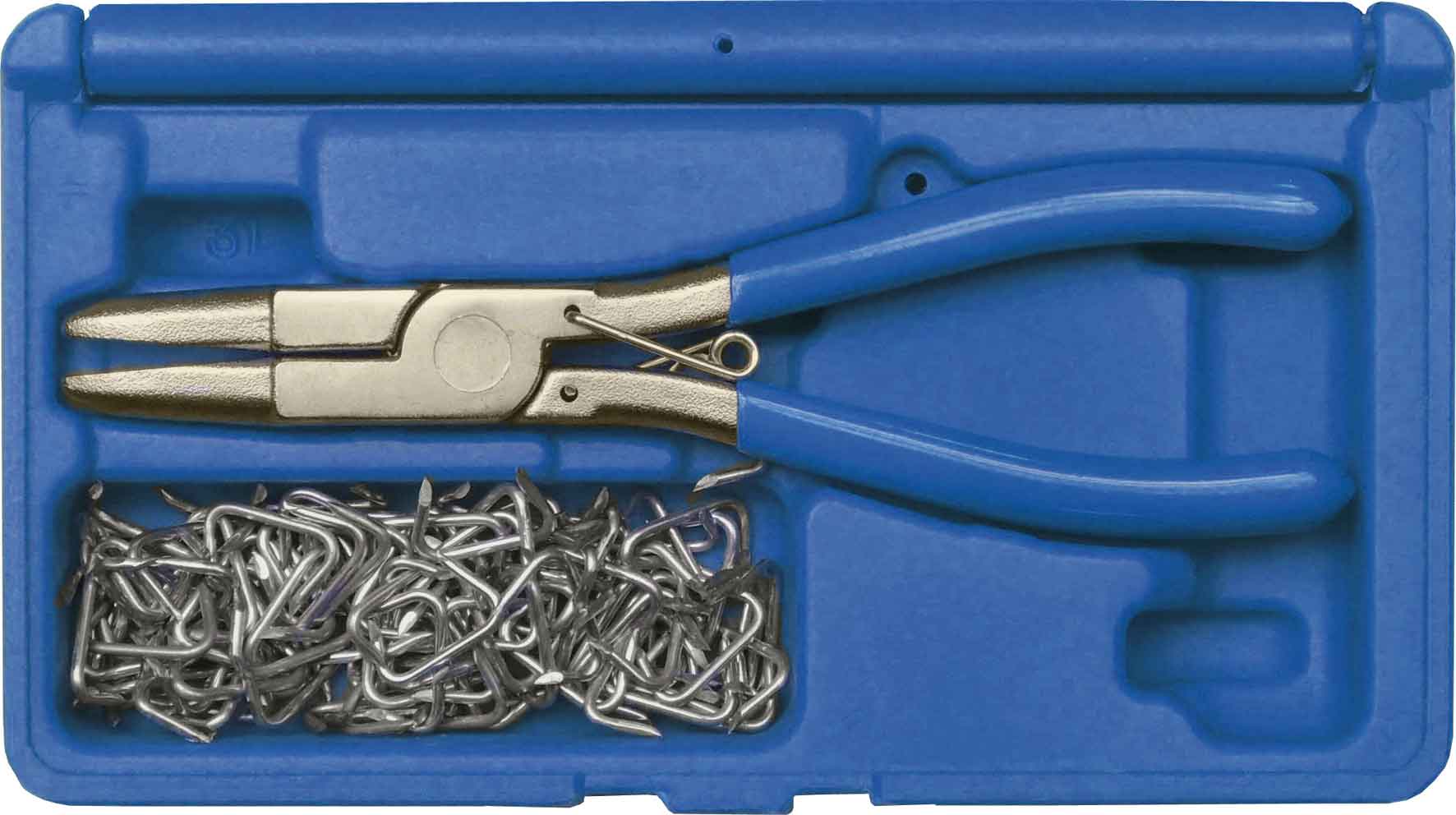 Kunzer Polsterklammern-Set 100 Klammern + Zange 7PKS101