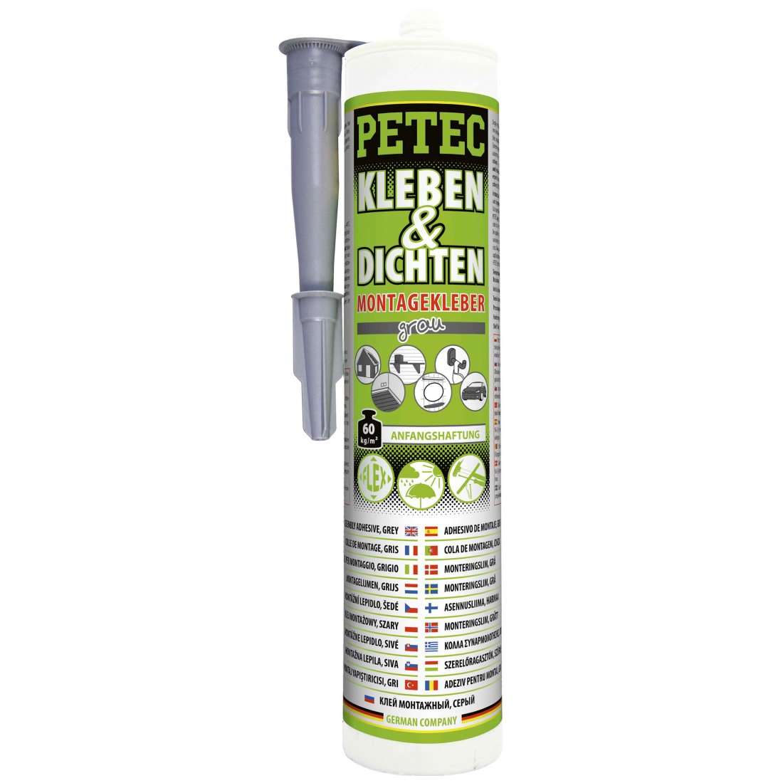 Petec Kleben & Dichten grau 290 ml 94629