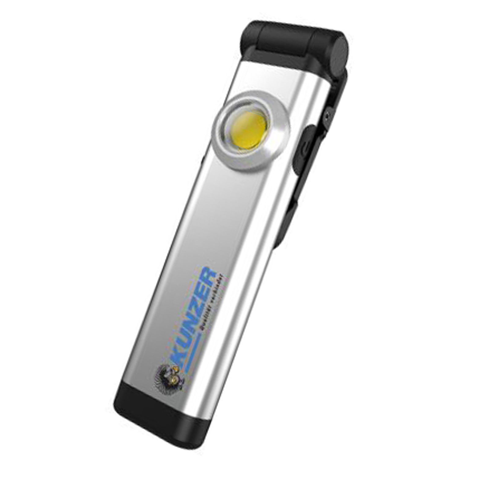 Kunzer Akku Mini-Aluminium-Taschenlampe mit Clipfunktion