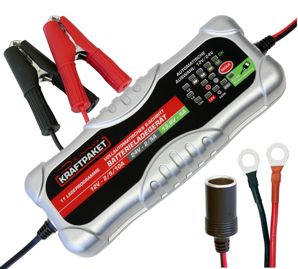 Dino KRAFTPAKET Batterieladegerät 12/24V-10A/5A/2A