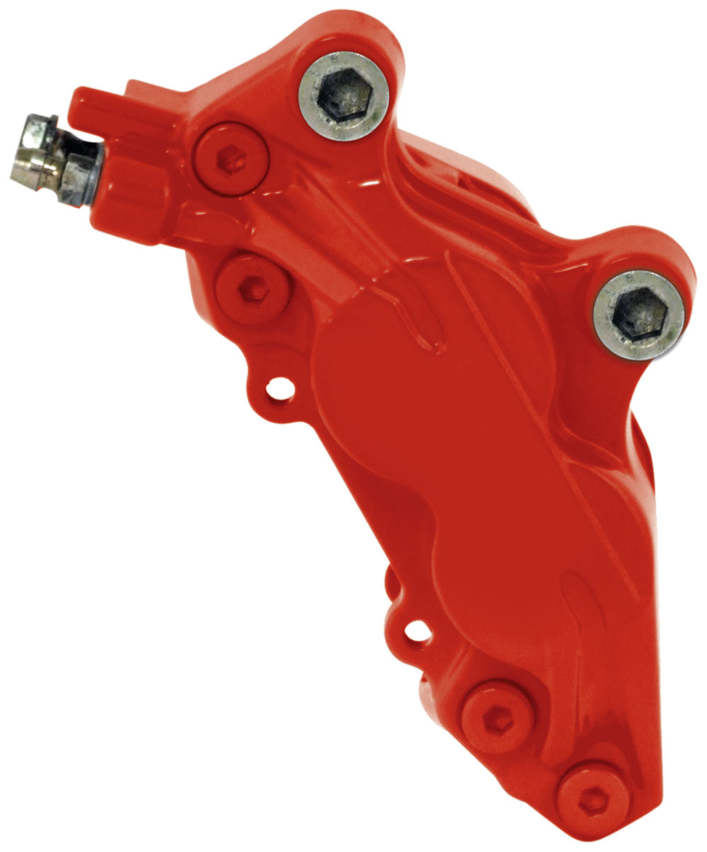 raid hp Bremssattellack Rot 2 Komponenten Komplett-Set + KS Tools Messing Bremssattelbürste