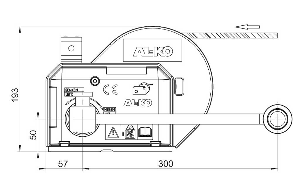 Alko Winde gebremst mit Band 10m Typ 901 PLUS Abrol 1730017