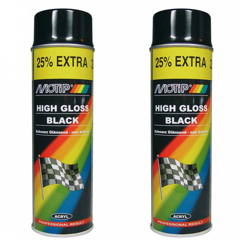 Motip Rallye schwarz glänzend Acryl-Basis 500ml 04005