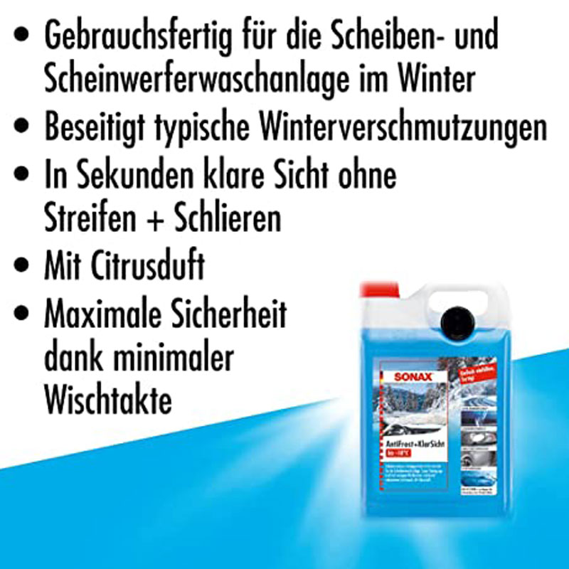 SONAX AntiFrost+KlarSicht bis -18 °C Citrus Fertigmix 5L