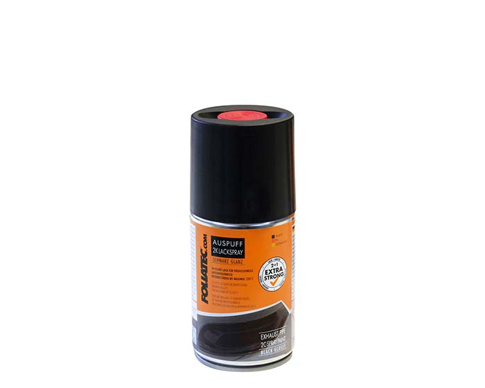 Foliatec Auspuff 2K Lackspray schwarz glänzend 250ml