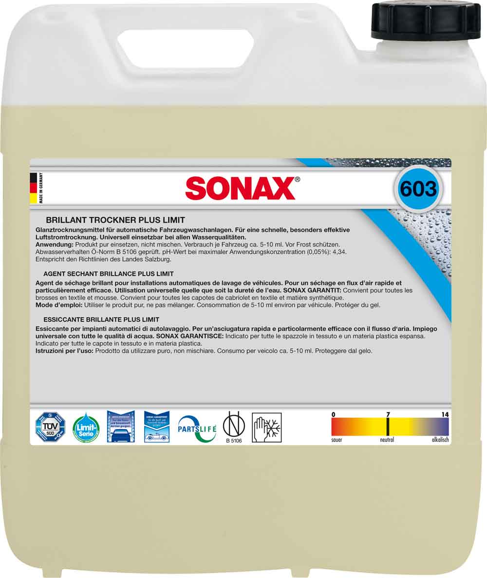 SONAX Dry H Trocknerhochkonzentrat Waschanlage 10L