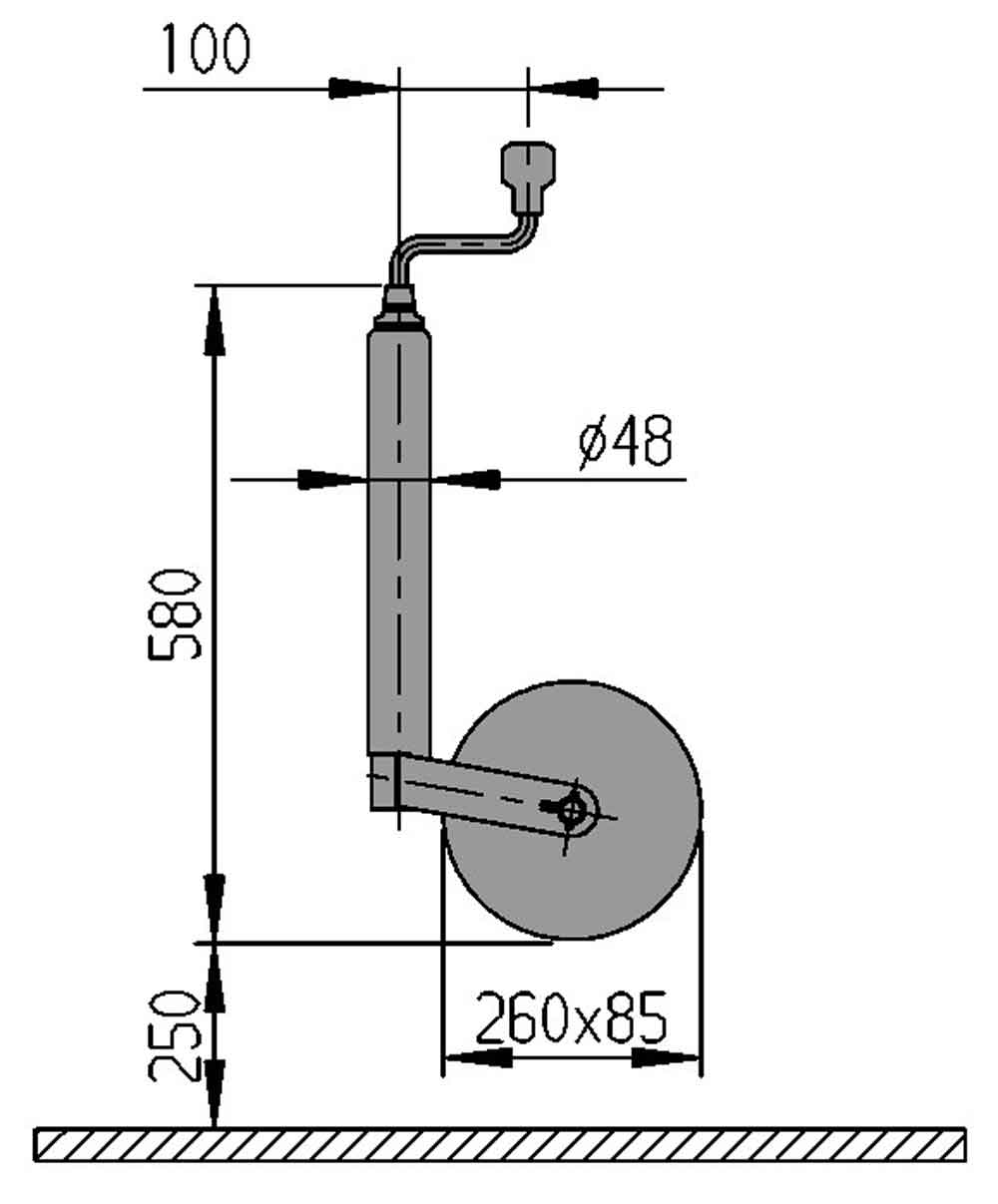 Alko Stützrad Plus 260 x 85 Luft-rad 1222438