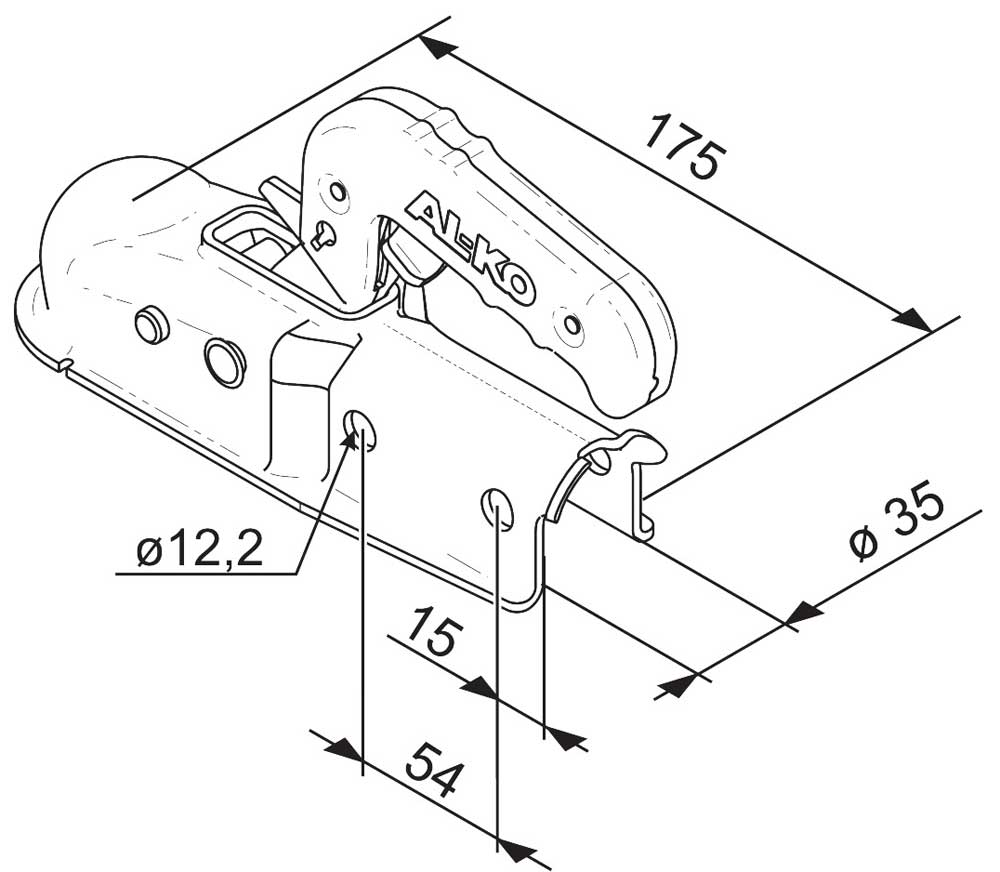 Alko Kugelkupplung AK7 35mm Rund 1367022