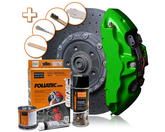Foliatec Bremmssattellack Bremssattelfarbe power green Set 7-teilig