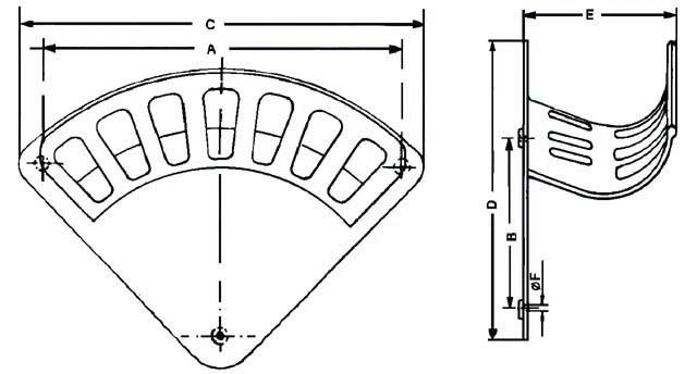 Busching Aluminium Schlauchhalter M mittlere Ausführung