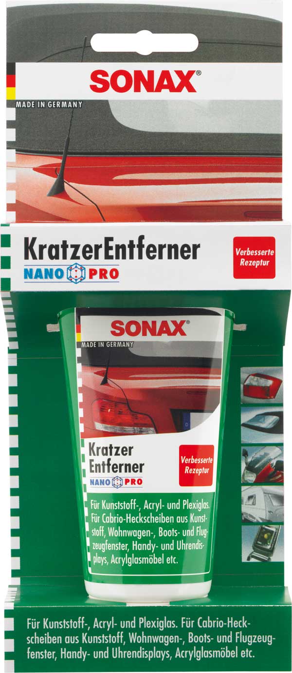 SONAX KratzerEntferner Kunststoff NanoPro MicrofaserPflegePad