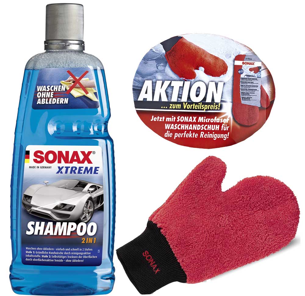 Sonax Xtreme Shampoo 2in1 1L plus Handschuh