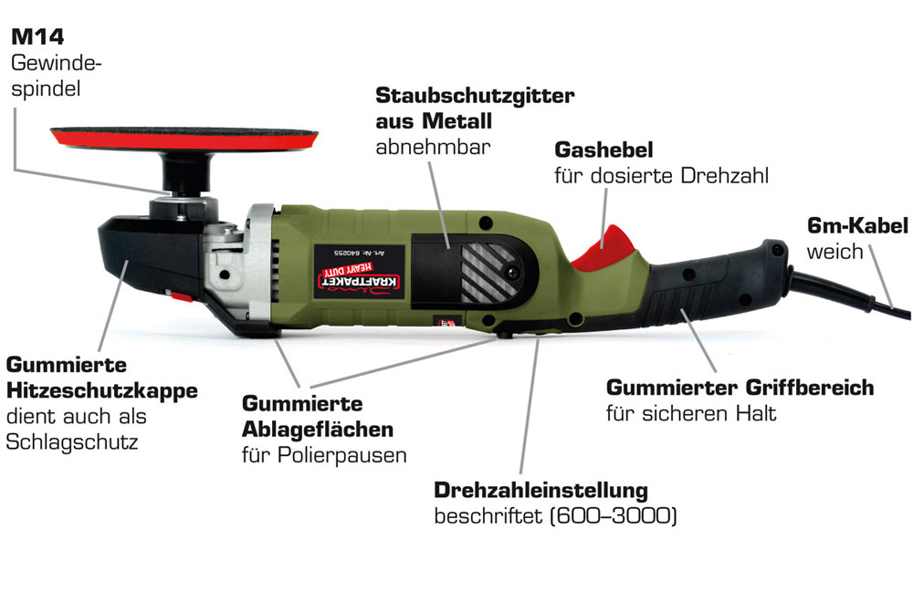 Dino Kraftpaket HEAVY DUTY Rotationspoliermaschine 640255