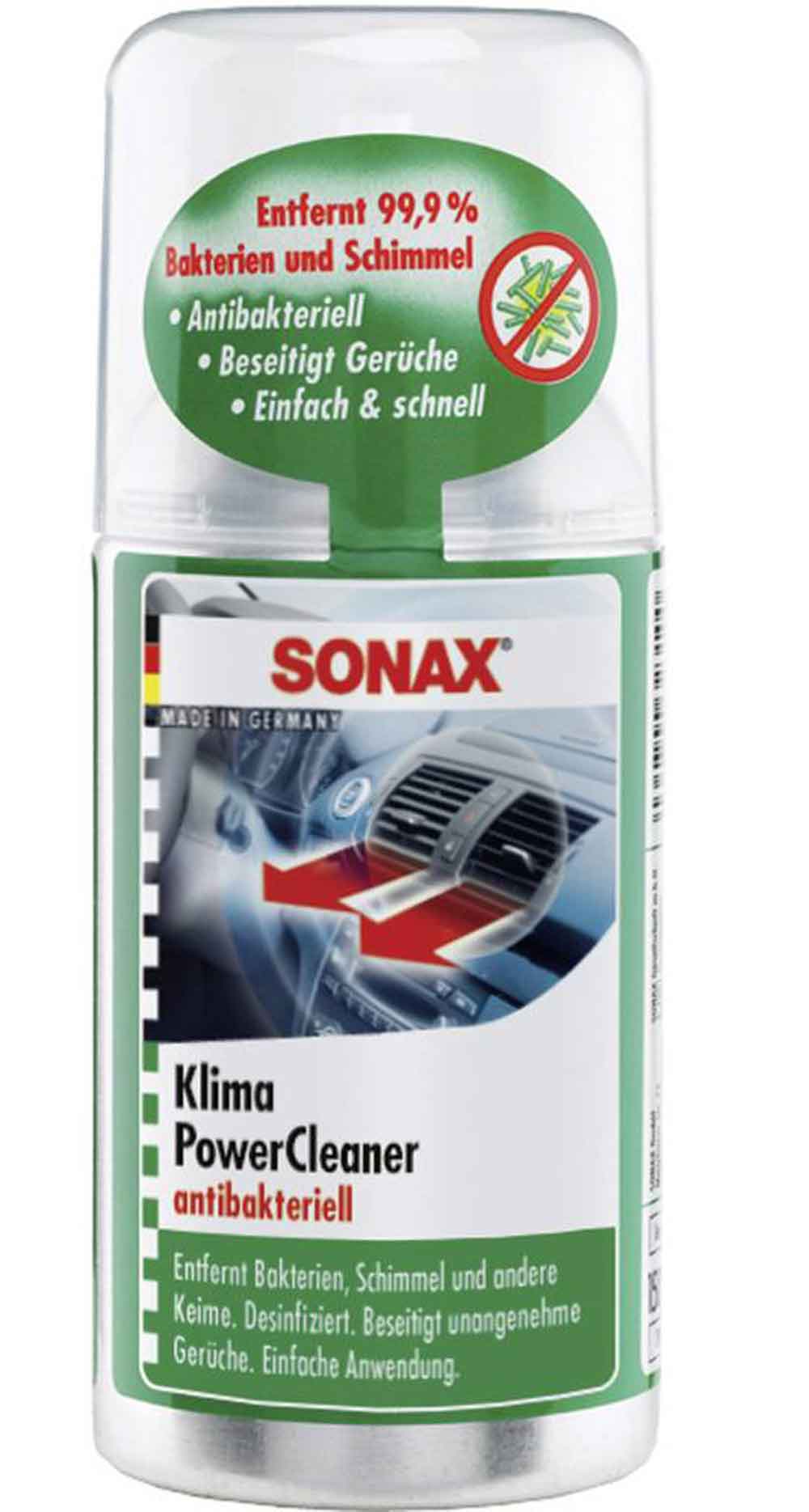 3 x SONAX KlimaPowerCleaner AirAid probiotisch 100ml - Auswahl: SONAX KlimaPowerCleaner AirAid probiotisch 100ml
