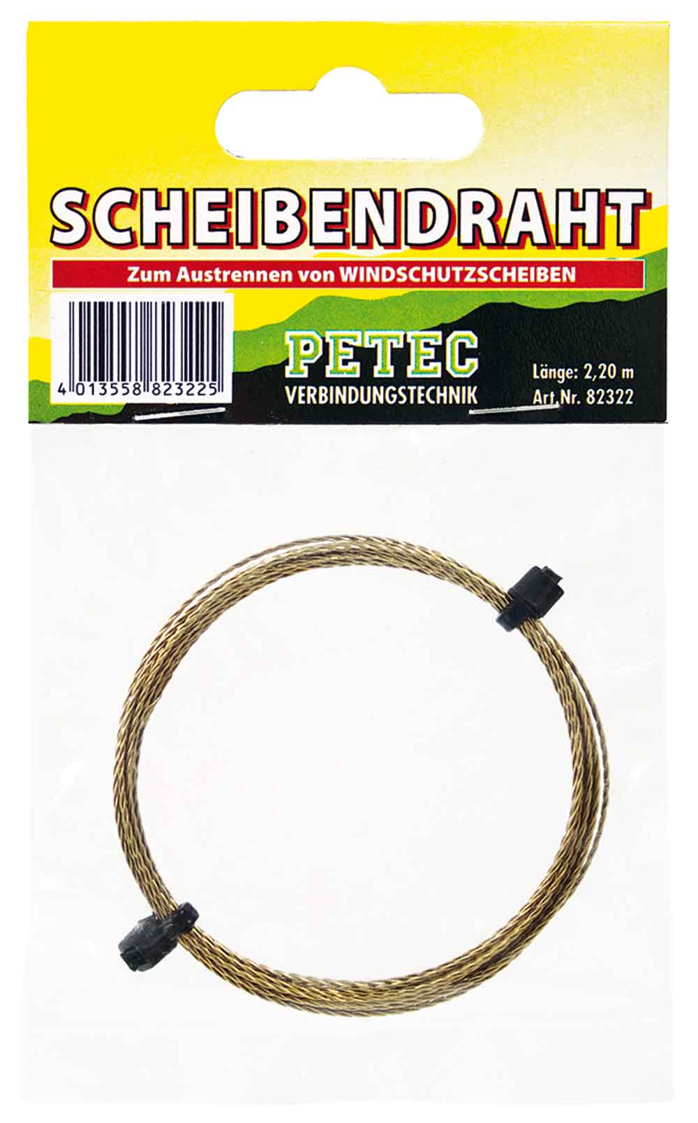 Petec Scheibenkleberset - Anzahl: 1x Scheibendraht 82322