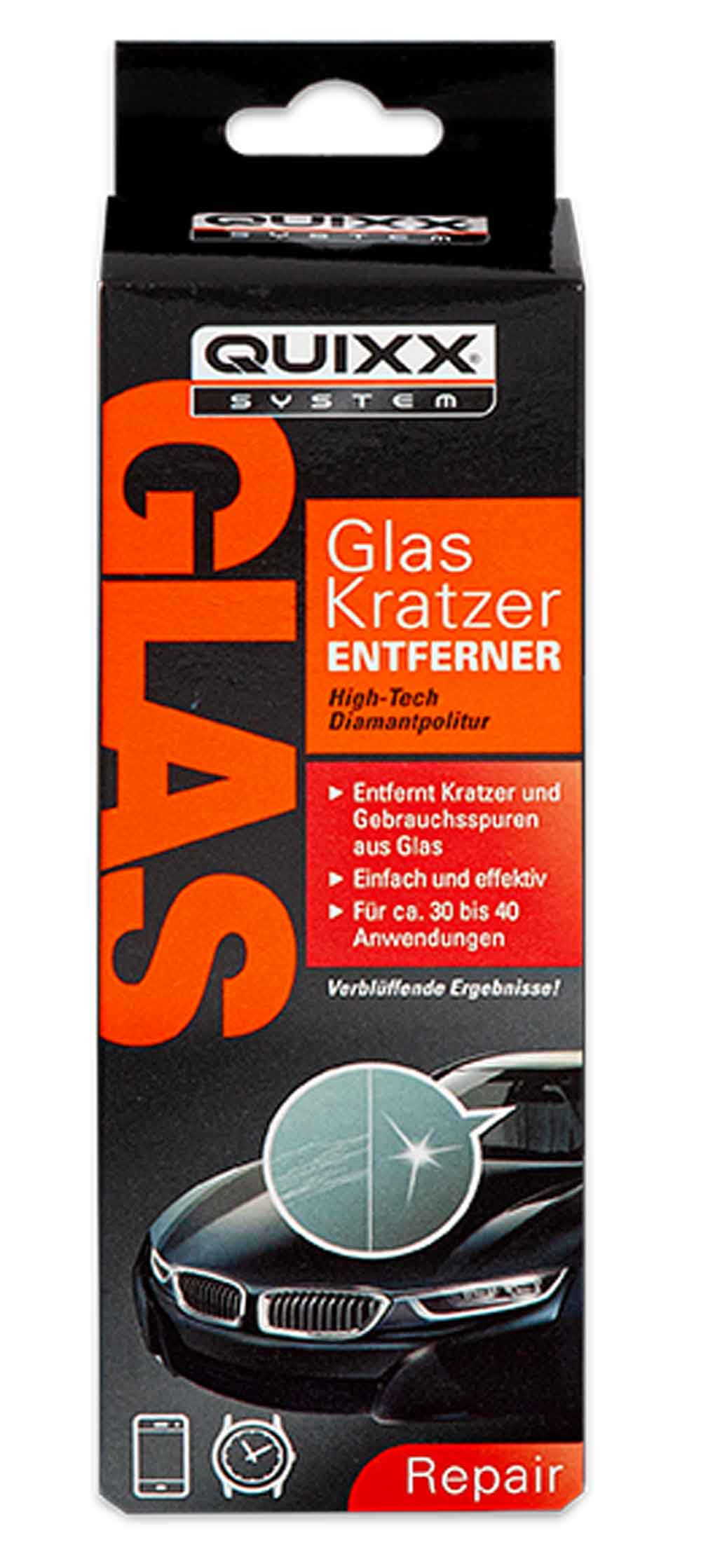 Quixx Glaskratzer Entferner Set für Glas Autoscheiben 